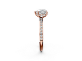 Rose gold Heart Cut Diamond Pavé Band Ring with Four-Prong Setting_37
