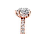 Rose gold Heart Cut Diamond Pavé Band Ring with Four-Prong Setting_40