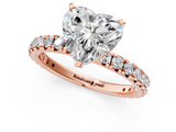 Rose gold Heart Cut Diamond Pavé Band with Four-Prong Setting_38