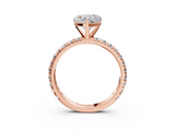 Rose gold Heart Cut Diamond Pavé Band with Four-Prong Setting_40
