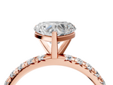 Rose gold Heart Cut Diamond Pavé Band with Four-Prong Setting_41