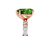 Rose gold Heart Cut Diamond Pavé Band with Six-Prong Setting_5