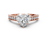 Rose gold Heart Cut Diamond Pave Band with Four-Prong Setting_36