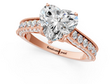 Rose gold Heart Cut Diamond Pave Band with Four-Prong Setting_37