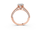 Rose gold Heart Cut Diamond Pave Band with Four-Prong Setting_39