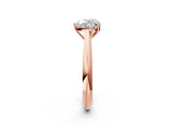 Rose gold Heart Cut Diamond Solitaire Engagement Ring with Cathedral Setting and Four-Prong Mount_100