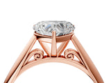 Rose gold Heart Cut Diamond Solitaire Engagement Ring with Cathedral Setting and Four-Prong Mount_102