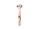 Rose gold Heart Cut Diamond Solitaire Engagement Ring with Cathedral Setting and Four-Prong Mount_16