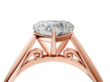 Rose gold Heart Cut Diamond Solitaire Engagement Ring with Cathedral Setting and Four-Prong Mount_18