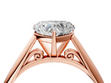 Rose gold Heart Cut Diamond Solitaire Engagement Ring with Cathedral Setting and Four-Prong Mount_268