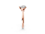 Rose gold Heart Cut Diamond Solitaire Engagement Ring with Classic Band and Four-Prong Setting_27