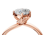 Rose gold Heart Cut Diamond Solitaire Engagement Ring with Four-Prong Setting and Classic Band_24