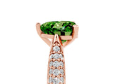 Rose gold Heart Cut Diamond Solitaire Engagement Ring with Pavé Band and Four-Prong Setting_5