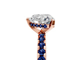 Rose gold Heart Cut Diamond Solitaire Ring with Pavé Band and Four-Prong Setting_5