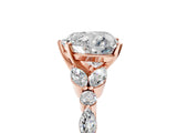 Rose gold Heart Cut Diamond Solitaire Ring with Side Stones and Four-Prong Setting_67