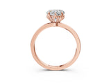 Rose gold Heart Cut Diamond Solitaire Ring with Thin Band and Prong Setting_15
