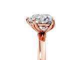 Rose gold Heart Cut Diamond Solitaire Ring with Thin Band and Prong Setting_17