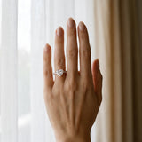 Rose gold Heart Cut Diamond Solitaire Ring with U-Prong Diamond Band and Four Prong Setting_3