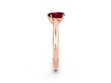 Rose gold Heart Cut Garnet Solitaire Engagement Ring with Cathedral Setting and Four-Prong Mount_32