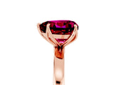Rose gold Heart Cut Garnet Solitaire Ring with Thin Band and Prong Setting_17