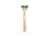 Rose gold Heart Cut Green Sapphire Solitaire Engagement Ring with Cathedral Setting and Four-Prong Mount_32