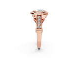 Rose gold Heart Cut Halo Diamond Split Shank Pave Ring_23