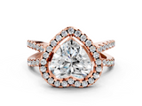 Rose gold Heart Cut Halo Split Shank Pave Set Ring_66