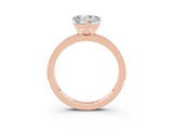 Rose gold Heart Cut Moissanite Milgrain Pavé Engagement Ring with Four-Prong Setting_15