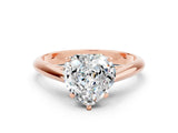 Rose gold Heart Cut Moissanite Solitaire Engagement Ring with Cathedral Setting and Four-Prong Mount_24