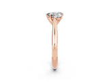 Rose gold Heart Cut Moissanite Solitaire Engagement Ring with Cathedral Setting and Four-Prong Mount_32