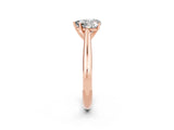 Rose gold Heart Cut Moissanite Solitaire Engagement Ring with Cathedral Setting and Four-Prong Mount_68