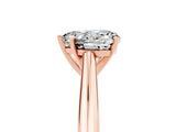 Rose gold Heart Cut Moissanite Solitaire Engagement Ring with Cathedral Setting and Four-Prong Mount_71