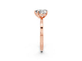 Rose gold Heart Cut Moissanite Solitaire Engagement Ring with Classic Band and Four-Prong Setting_26