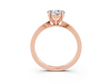 Rose gold Heart Cut Moissanite Solitaire Engagement Ring with Classic Band and Four-Prong Setting_27