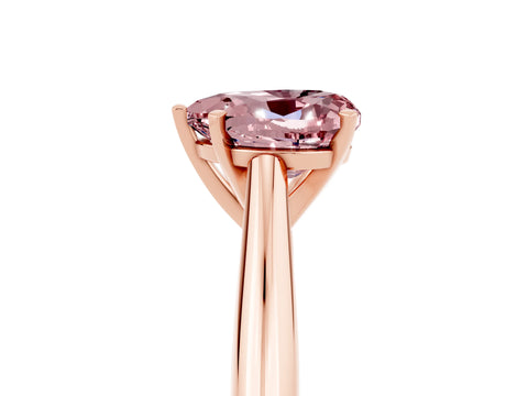Rose gold Heart Cut Morganite Solitaire Engagement Ring with Cathedral Setting and Four-Prong Mount_17