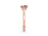 Rose gold Heart Cut Morganite Solitaire Engagement Ring with Cathedral Setting and Four-Prong Mount_26