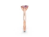 Rose gold Heart Cut Morganite Solitaire Engagement Ring with Cathedral Setting and Four-Prong Mount_32