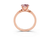 Rose gold Heart Cut Morganite Solitaire Engagement Ring with Classic Band and Four-Prong Setting_27