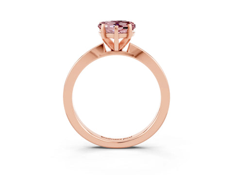 Rose gold Heart Cut Morganite Solitaire Engagement Ring with Classic Band and Four-Prong Setting_27
