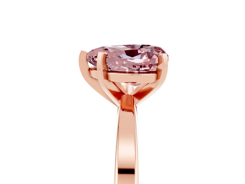 Rose gold Heart Cut Morganite Solitaire Engagement Ring with Classic Band and Four-Prong Setting_29