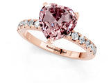 Rose gold Heart Cut Morganite Solitaire Ring with Pavé Band and Four-Prong Setting_25