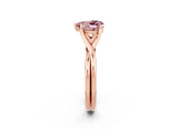Rose gold Heart Cut Morganite Solitaire Twist Band Prong Setting Ring_38