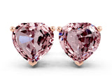 Rose gold Heart Cut Morganite Stud Earrings_18
