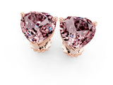 Rose gold Heart Cut Morganite Stud Earrings_19