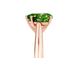 Rose gold Heart Cut Peridot Solitaire Engagement Ring with Cathedral Setting and Four-Prong Mount_71