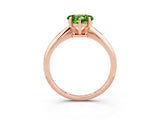 Rose gold Heart Cut Peridot Solitaire Engagement Ring with Classic Band and Four-Prong Setting_27