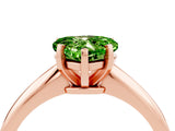 Rose gold Heart Cut Peridot Solitaire Engagement Ring with Classic Band and Four-Prong Setting_28