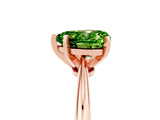 Rose gold Heart Cut Peridot Solitaire Engagement Ring with Classic Band and Four-Prong Setting_29