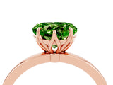 Rose gold Heart Cut Peridot Solitaire Ring with Thin Band and Prong Setting_16