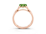 Rose gold Heart Cut Peridot Solitaire Twist Band Prong Setting Ring_39